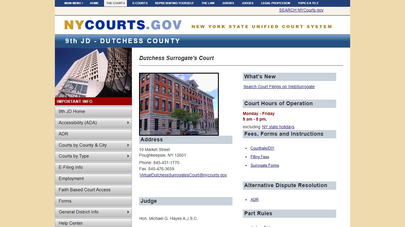 Dutchess Surrogate's Court | NYCOURTS.GOV - Judiciary of New York