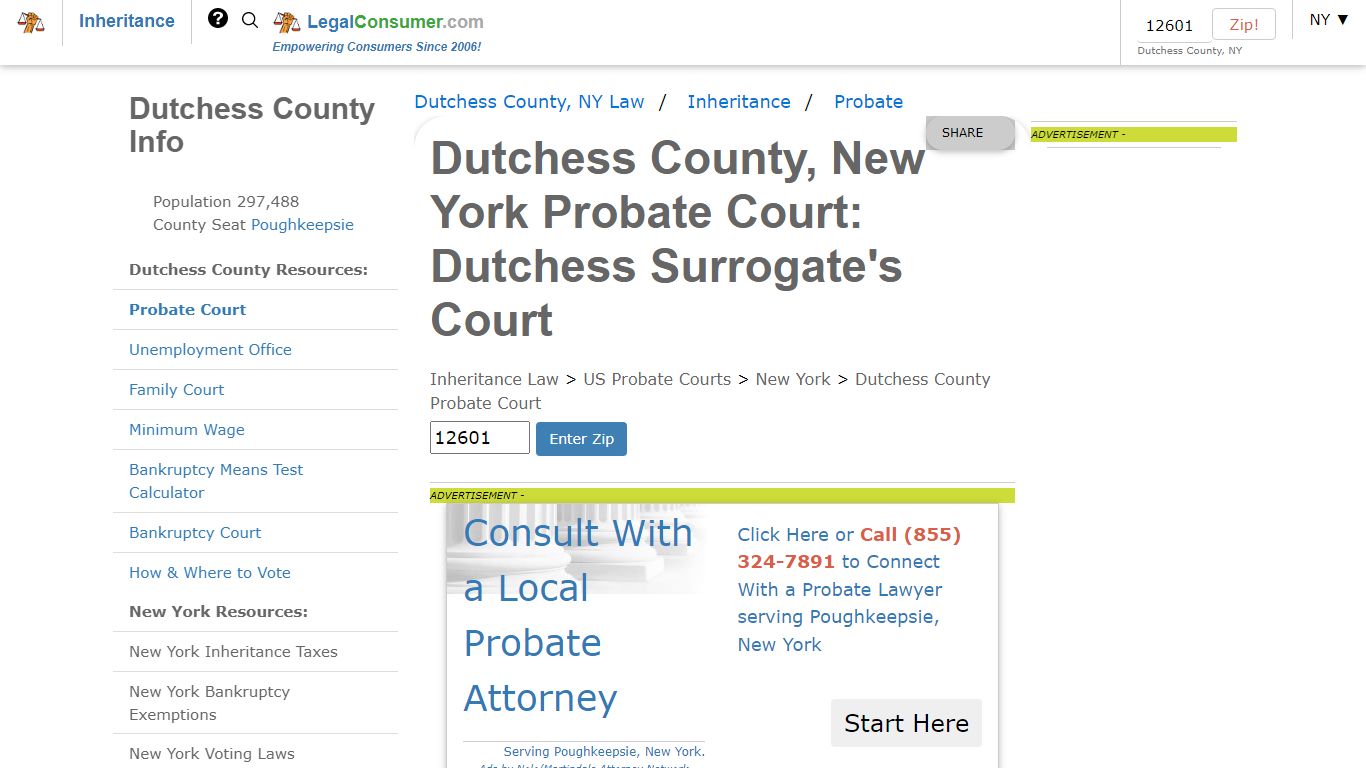 Dutchess County Probate Court - LegalConsumer.com